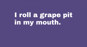 I roll a grape pit in my mouth.