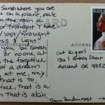 August 5th Postcard (Sarah? Poem)