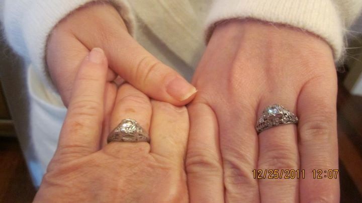 My ring and Mom's ring